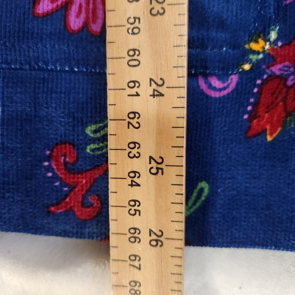 NWT Modcloth Blazer Jacket  Blue Floral Paisley Corduroy Size XL Vibrant 70s - Picture 9 of 9